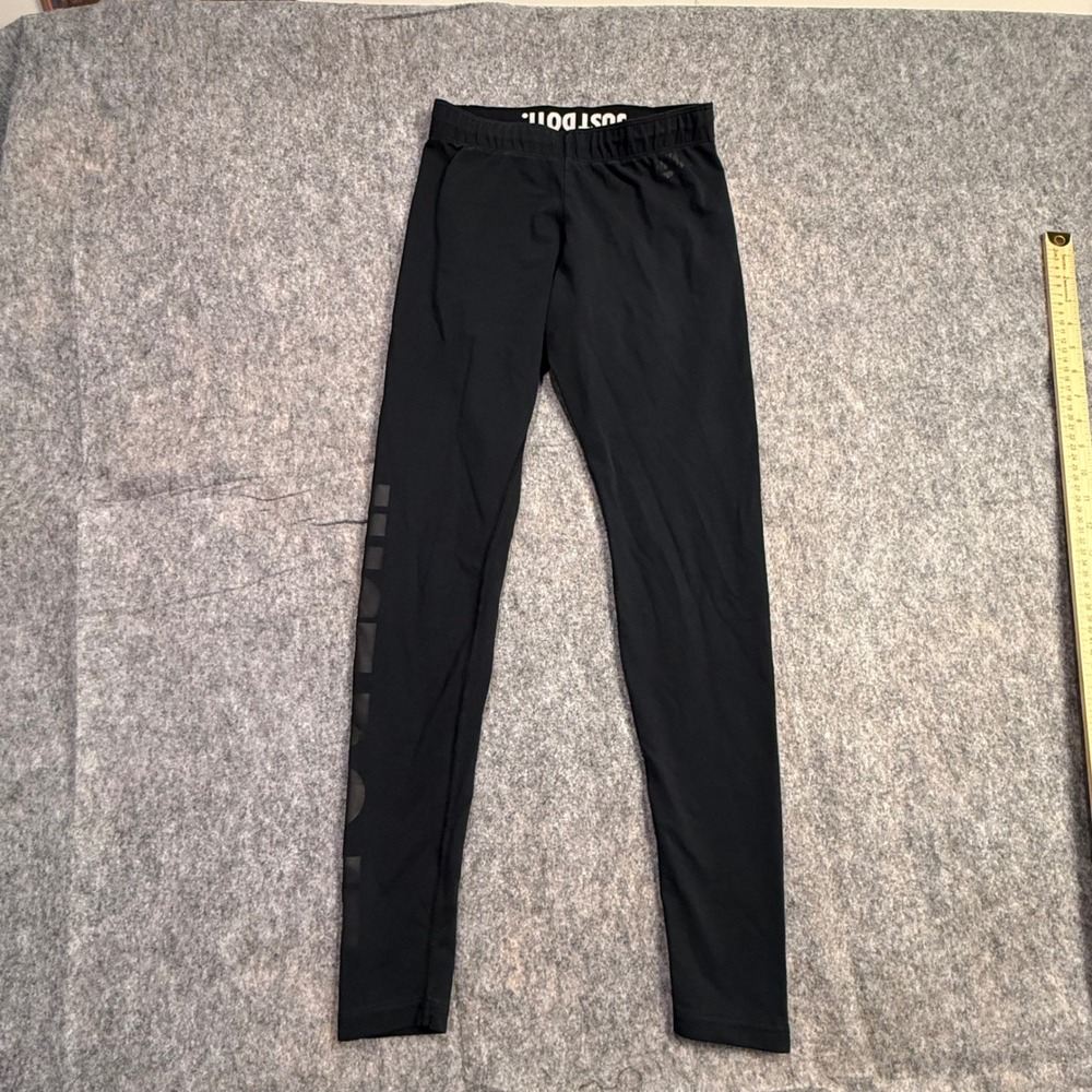 Nike Womens Just Do‎ It Leggings Black Graphic Athletic Pants Joggers Small